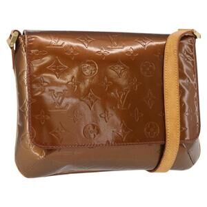 LOUIS VUITTON Monogram Vernis Thompson Street Bag Bronze M91124 LV Auth ka953
